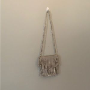 h&m grey/white/orange purse